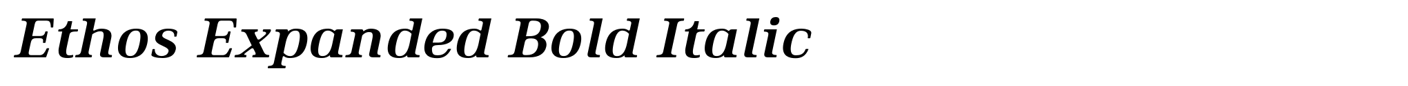 Ethos Expanded Bold Italic image